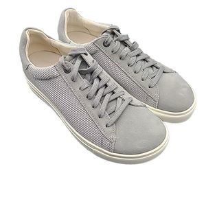 Birkenstock Bend Low II Casual Women Shoes comfort gray canvas laces 37 US 6 New